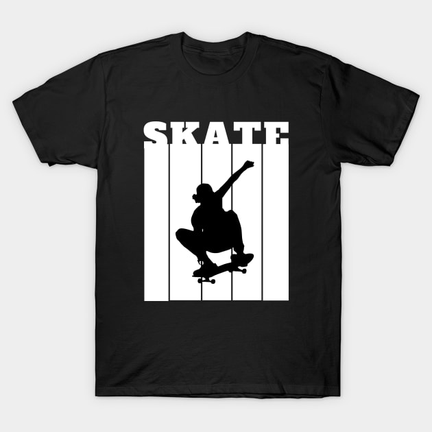 Silhouette Serenity: Shadow of a Skater T-Shirt by neverland-gifts